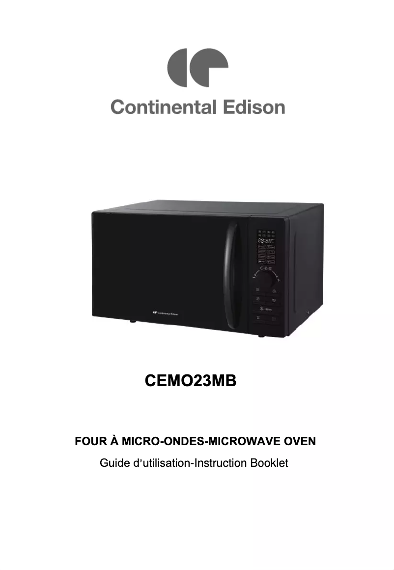 Page 1 de la notice Manuel utilisateur Continental Edison CEMO23MB