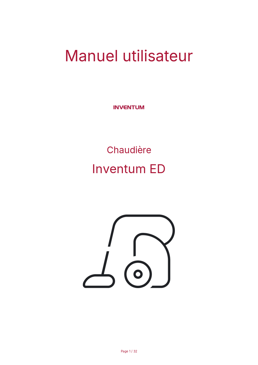 Page n°1 - Manuel utilisateur Inventum ED