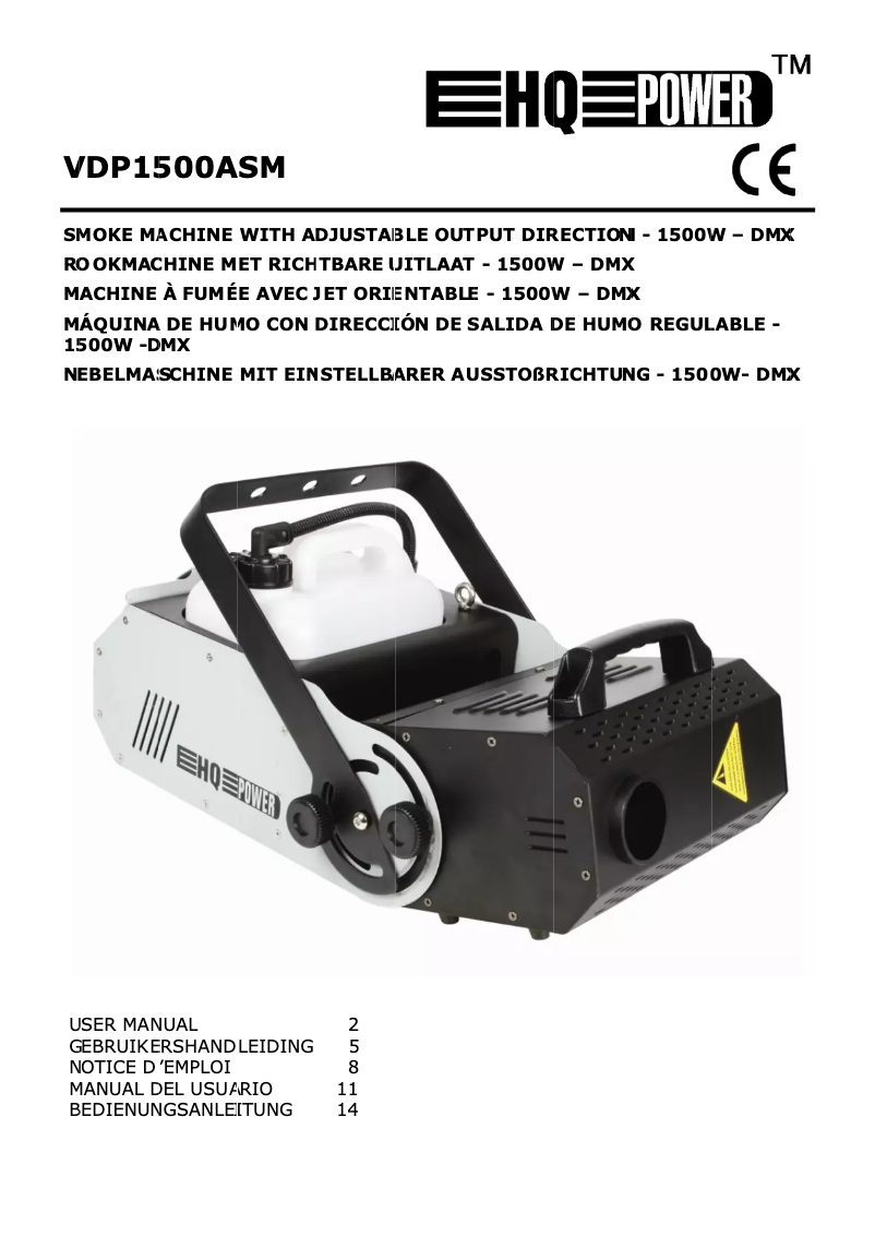 Image de la première page du manuel de l'appareil VDP1500ASM