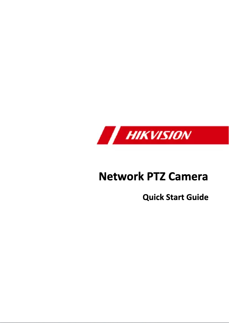 Page n°1 - Guide de démarrage rapide Hikvision DS-2DY3420IW-DE4
