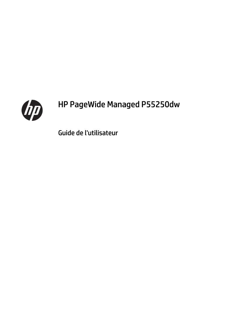 Page 1 de la notice Manuel utilisateur HP PageWide Managed P55250dw