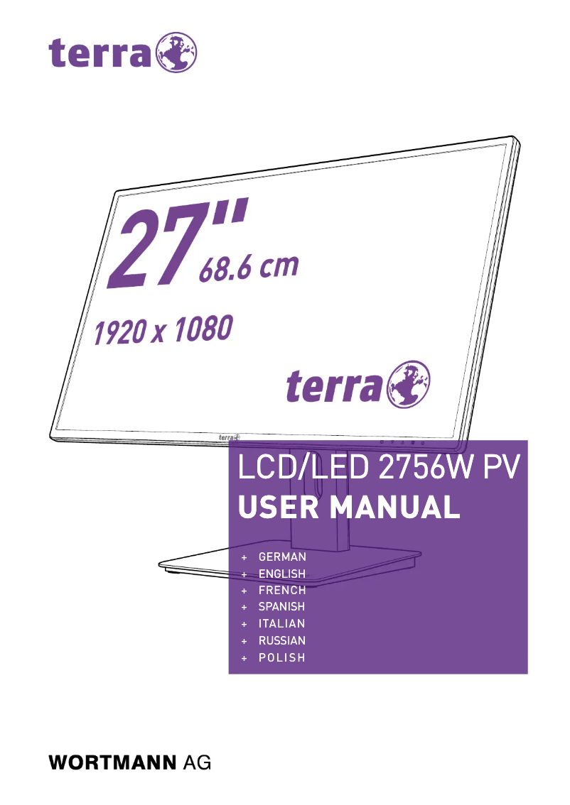 Image de la première page du manuel de l'appareil Terra LCD 2756W PV V2