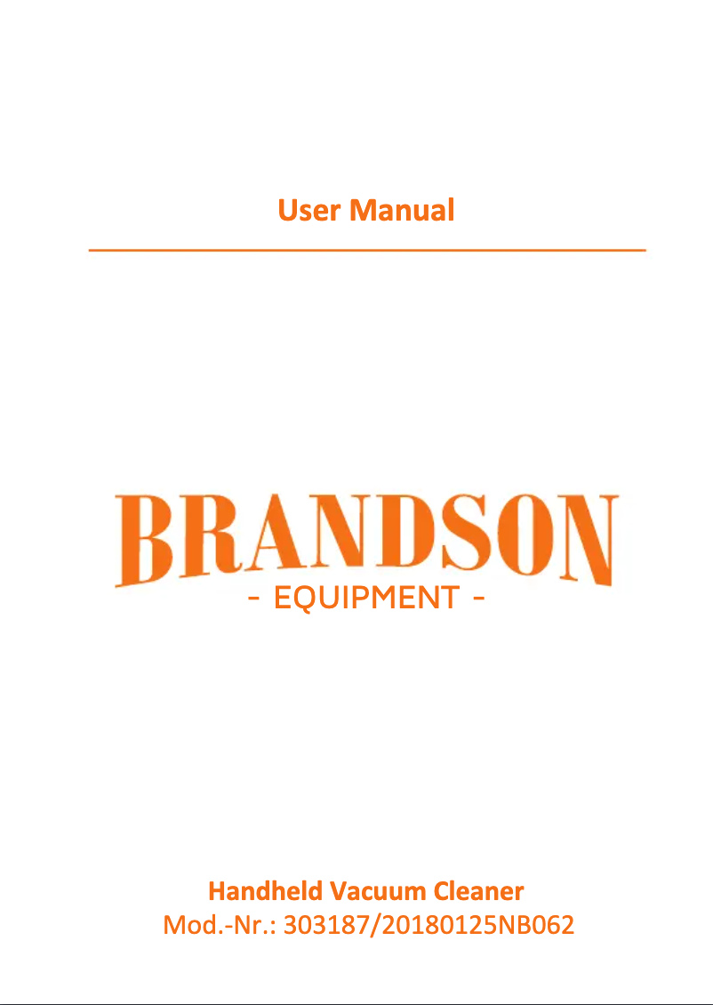 Page 1 de la notice Manuel utilisateur Brandson 303187