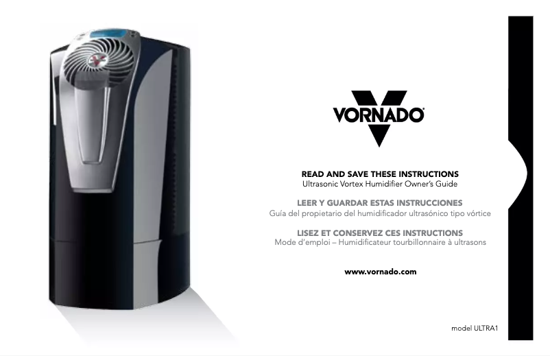 Page n°1 - Manuel utilisateur Vornado Ultrasonic
