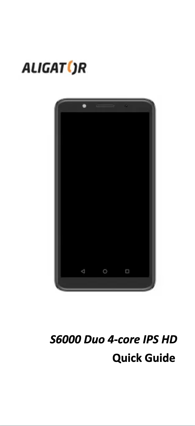 Page 1 de la notice Manuel utilisateur Aligator S6000 Senior