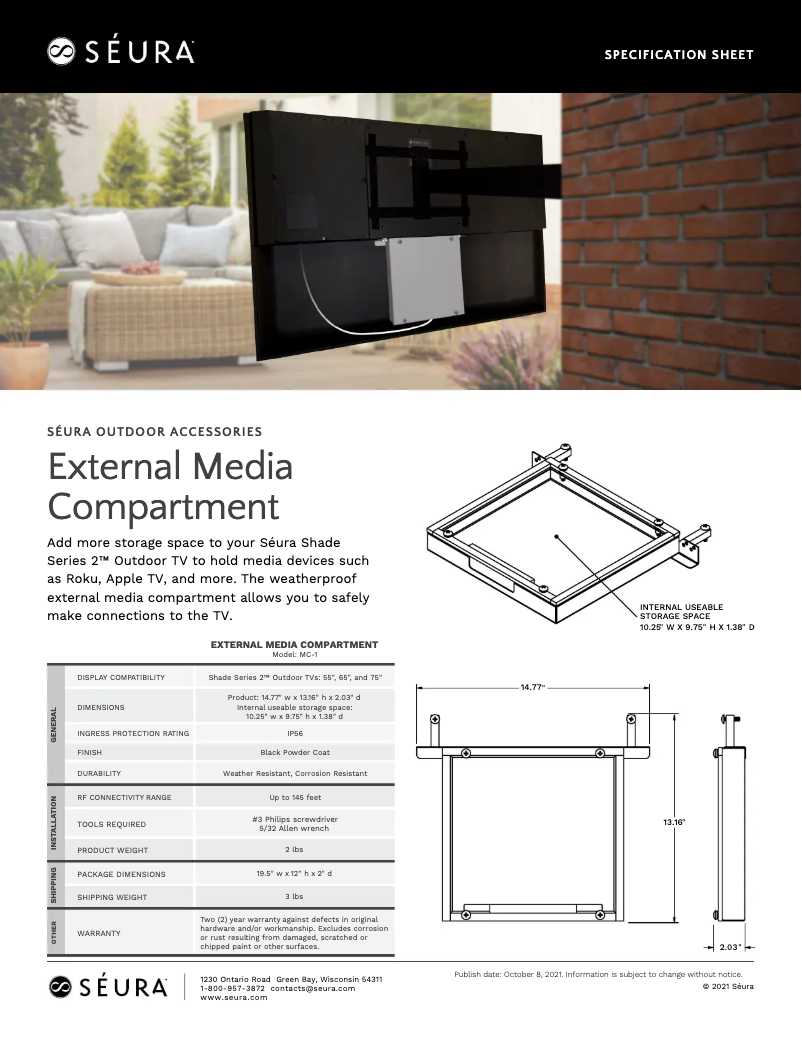 Page n°1 - Fiche technique Seura MC-1
