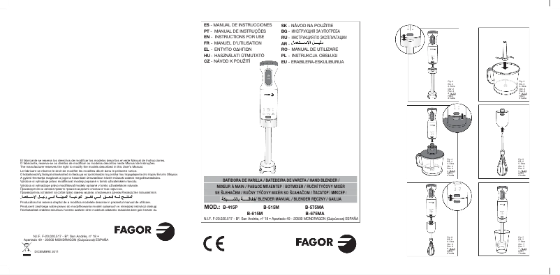 Página 1 del manual Manual de usuario Fagor B-675MA