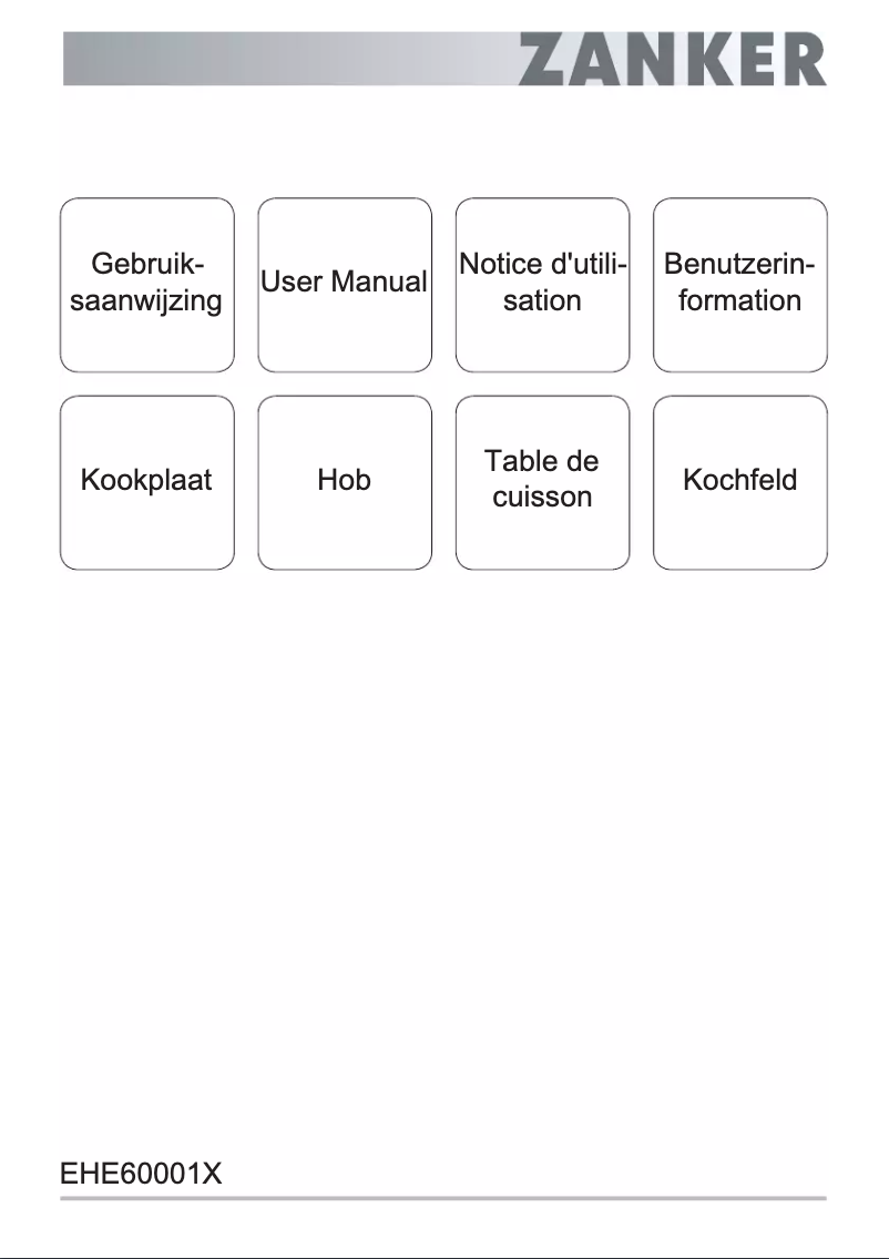 Page n°1 - Manuel utilisateur Zanker EHE60001X