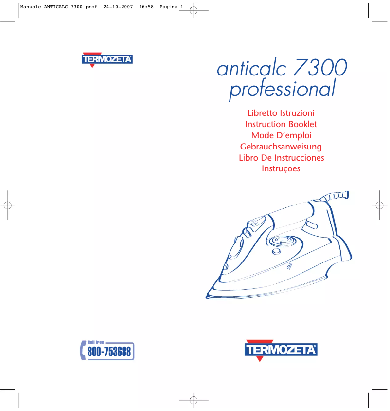 Image de la première page du manuel de l'appareil Anti-Calc 7300