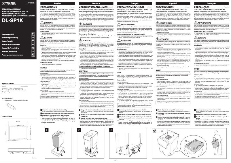 Page 1 de la notice Manuel utilisateur Yamaha Stagepas 1k