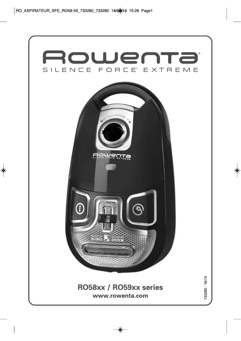 Página 1 del manual Manual de usuario Rowenta Silence Force Extreme RO5825