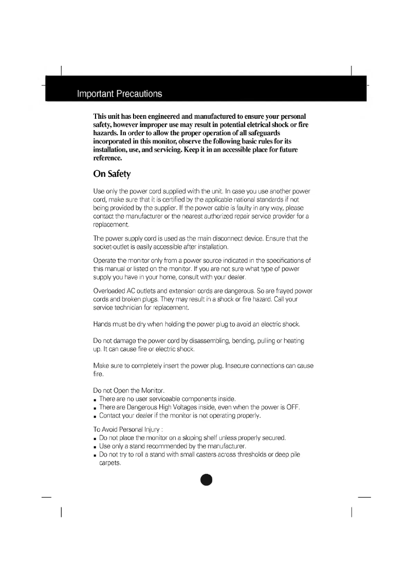 Page 1 de la notice Manuel utilisateur LG E700S