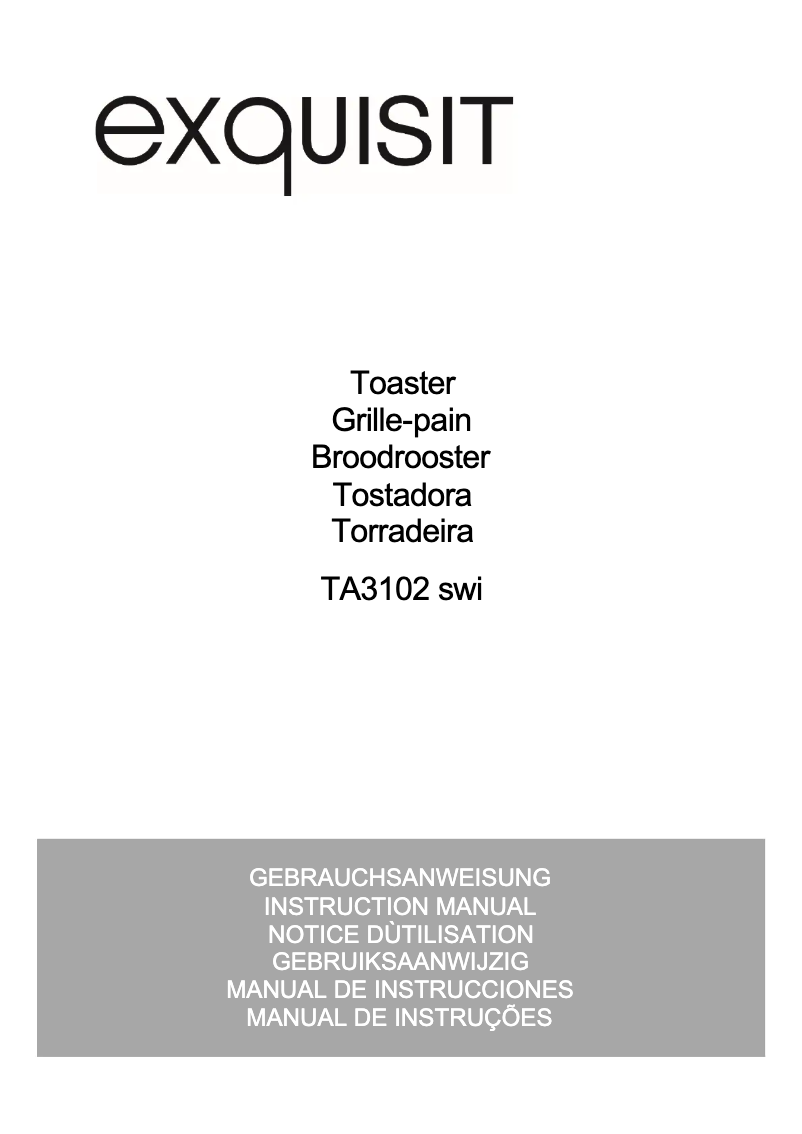 Page 1 de la notice Manuel utilisateur Exquisit TA 3102 swi