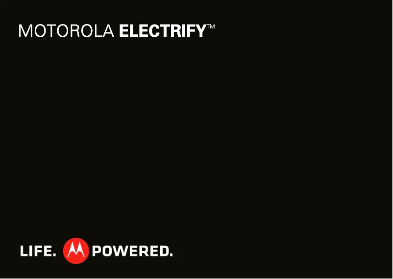 Página 1 del manual Manual de usuario Motorola Electrify