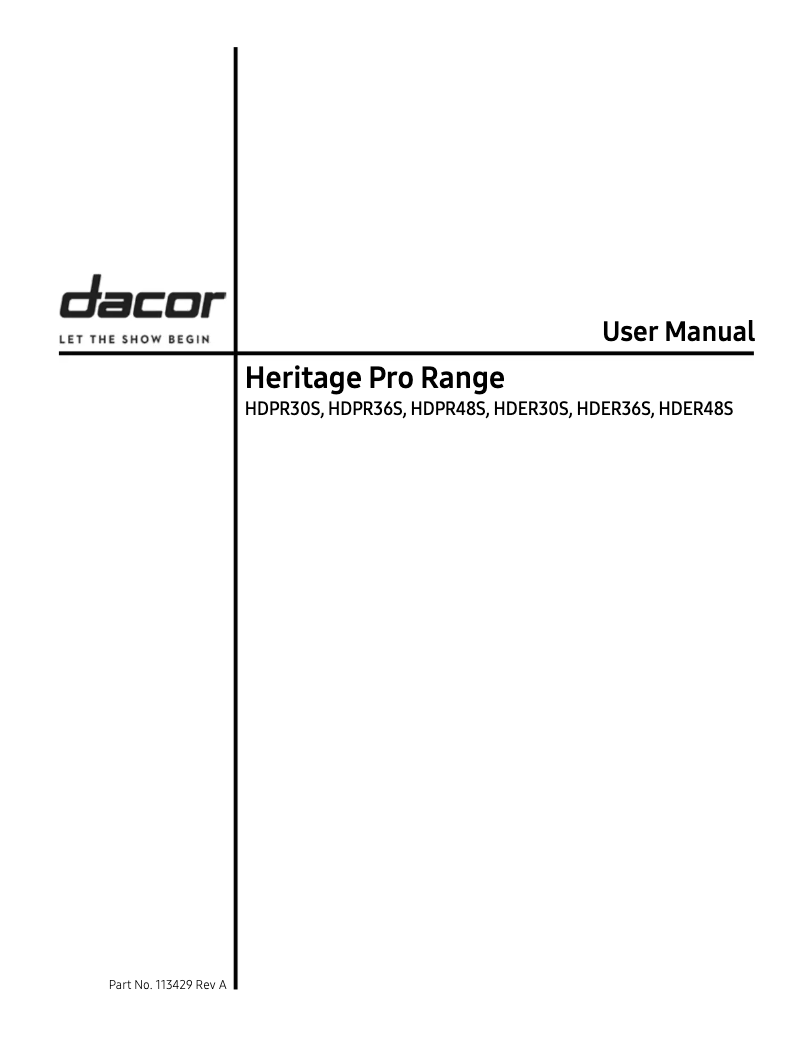Image de la première page du manuel de l'appareil HDPR48S