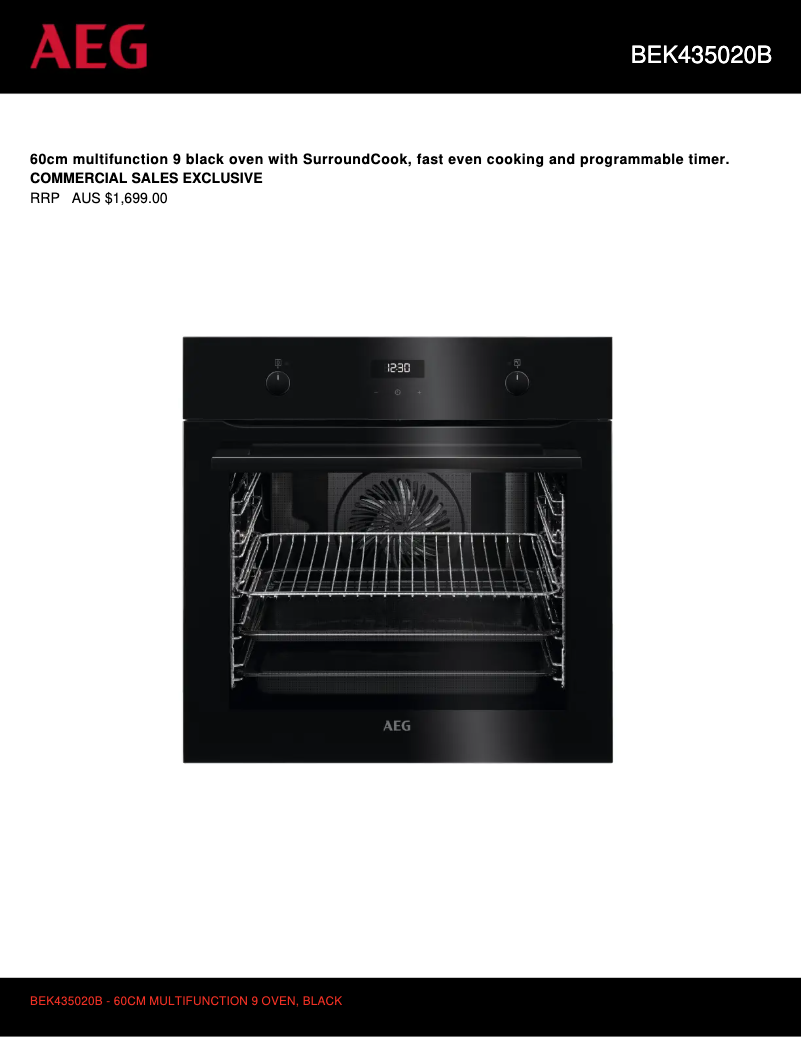 Image de la première page du manuel de l'appareil BEK435020B