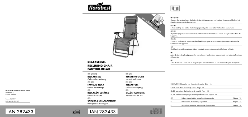Page 1 de la notice Manuel utilisateur Florabest IAN 282433