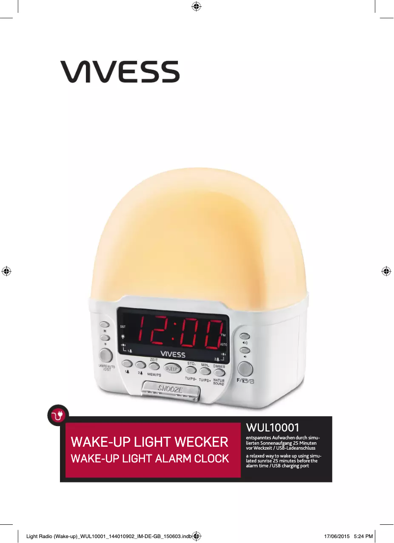 Page 1 de la notice Manuel utilisateur Vivess WUL10001