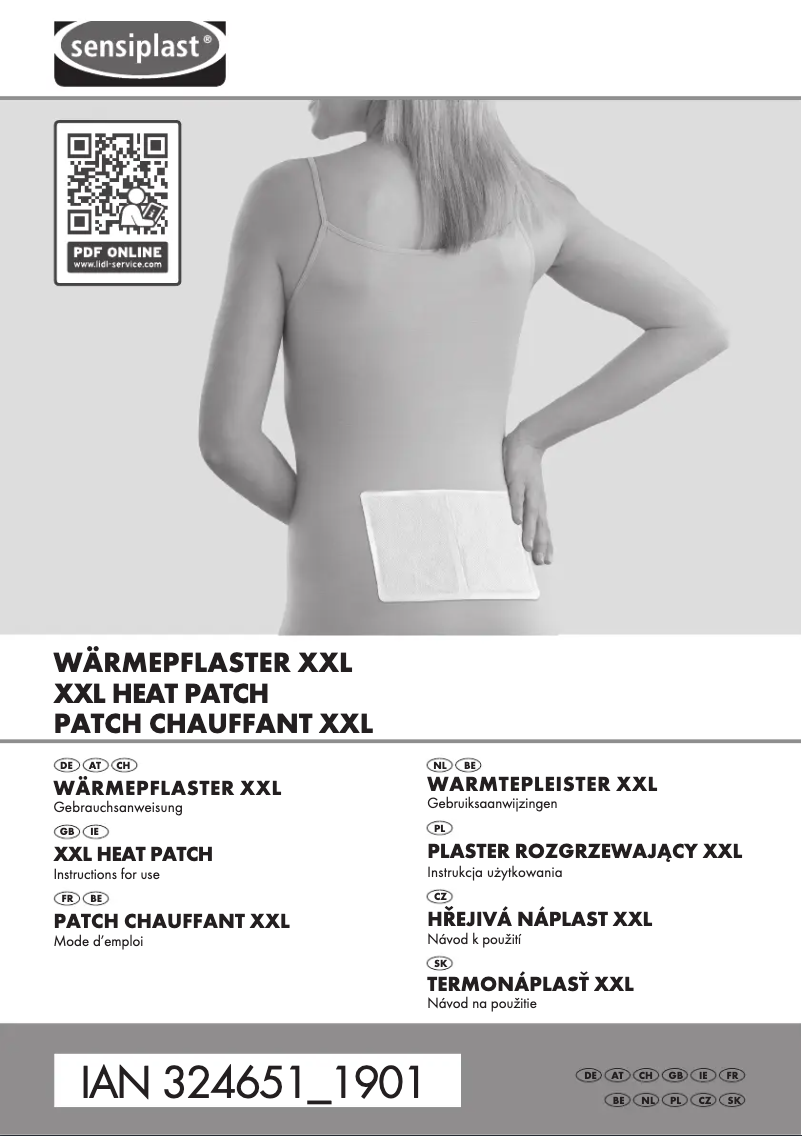Page n°1 - Manuel utilisateur Sensiplast IAN 324651