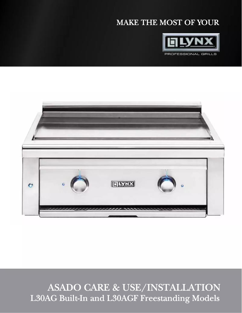 Página 1 del manual Manual de usuario Lynx Asado L30AG
