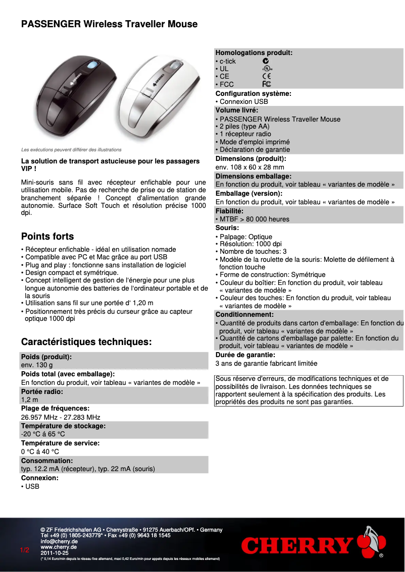 Image de la première page du manuel de l'appareil PASSENGER