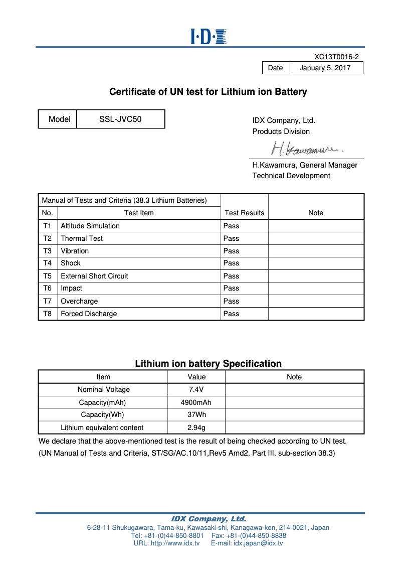 Page n°1 - Manuel utilisateur JVC IDX-Q10-E