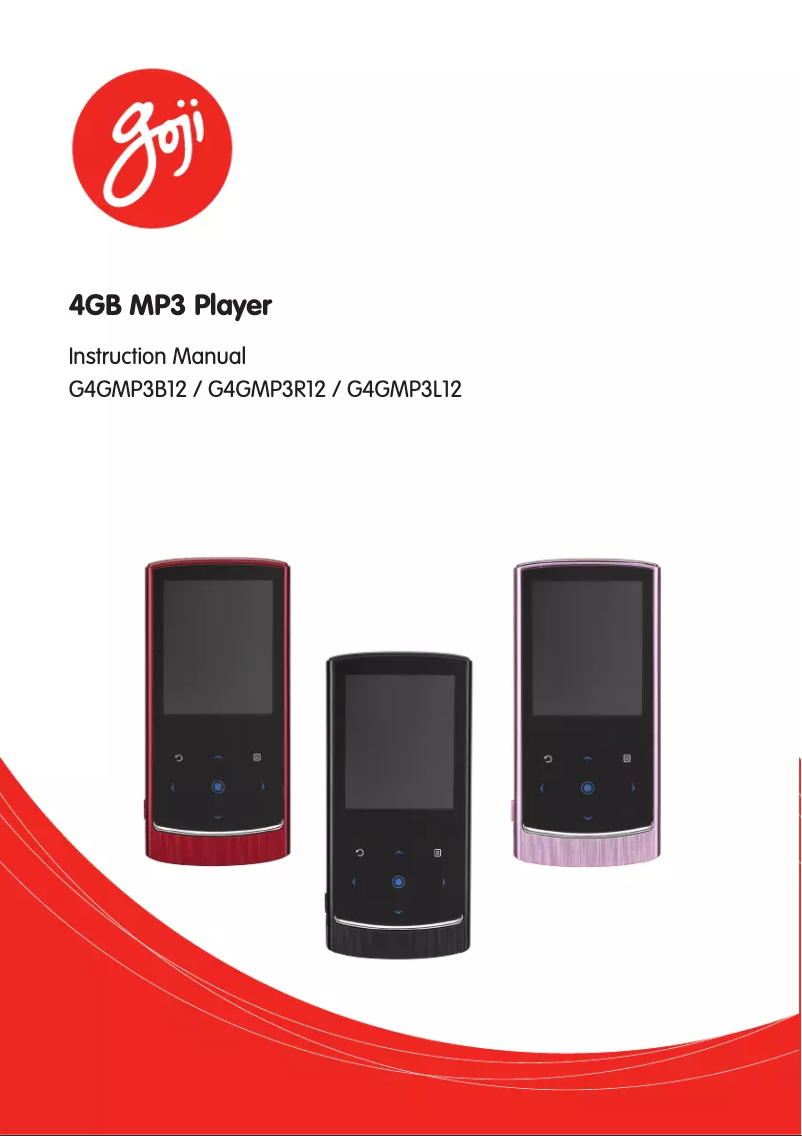 Page 1 de la notice Manuel utilisateur Goji G4GMP3L12