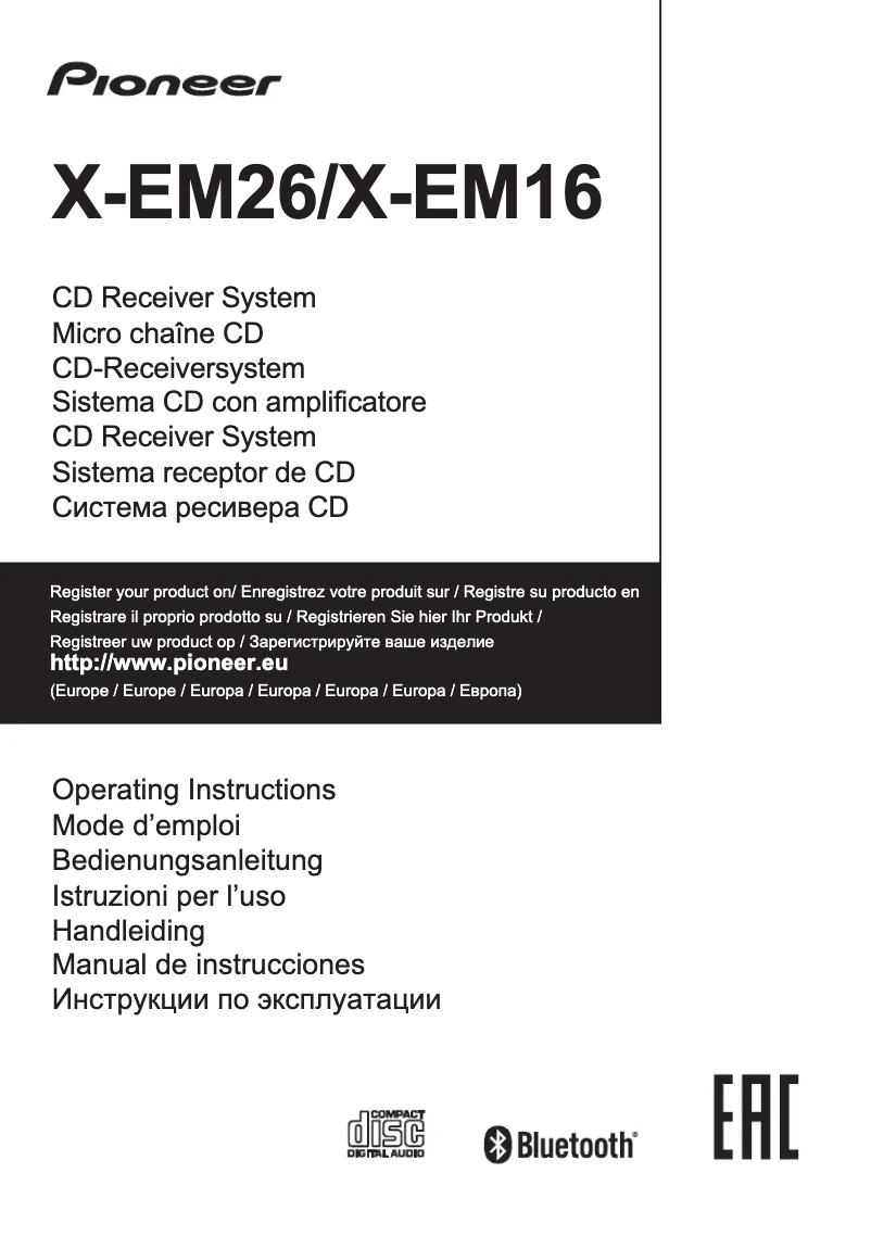 Page n°1 - Manuel utilisateur Pioneer X-EM26