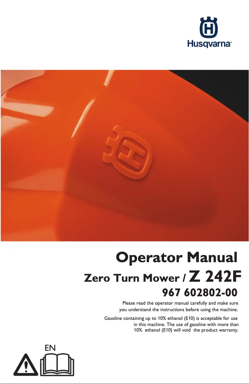 Page n°1 - Manuel utilisateur Husqvarna Z242E