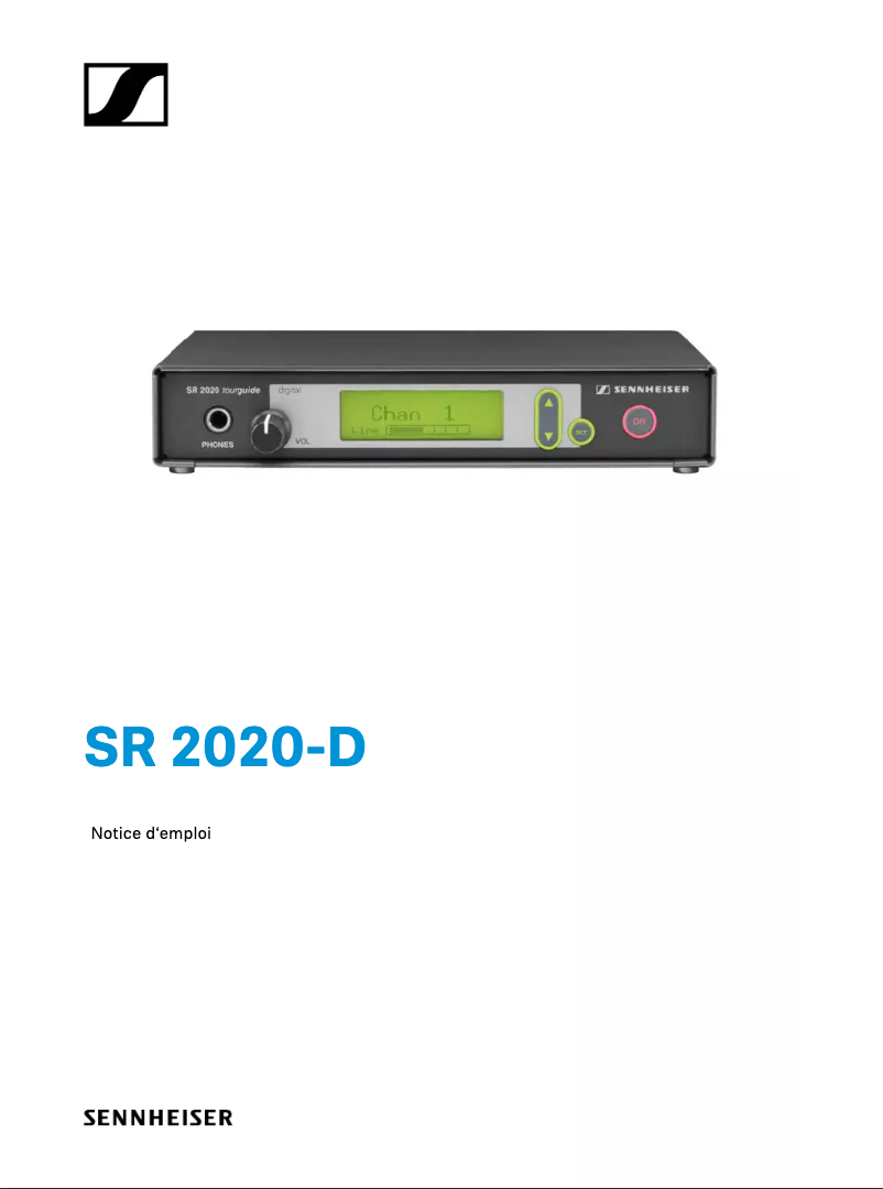 Image de la première page du manuel de l'appareil SR 2020-D