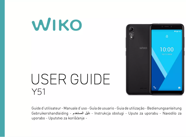 Page 1 de la notice Manuel utilisateur Wiko Y51