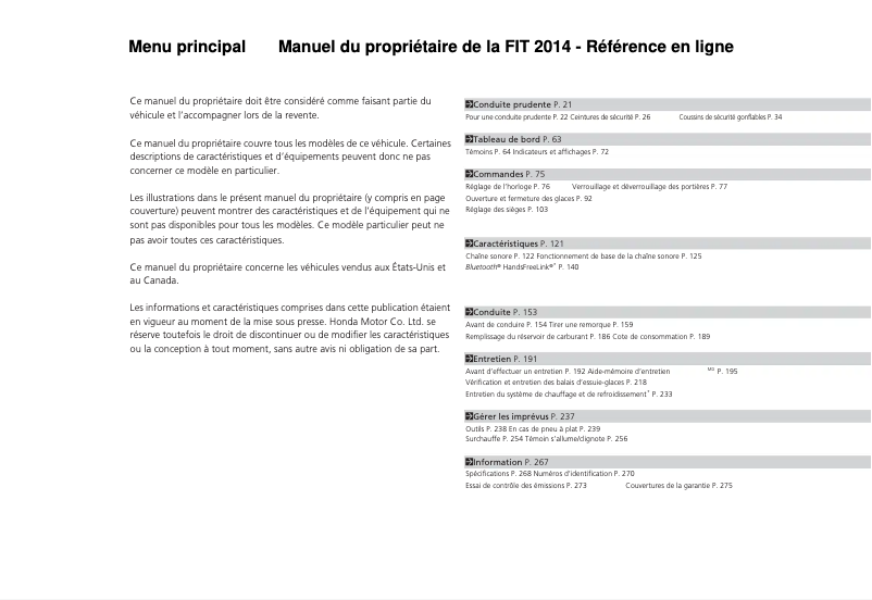 Imagen de la primera página del manual del dispositivo Fit (2014)