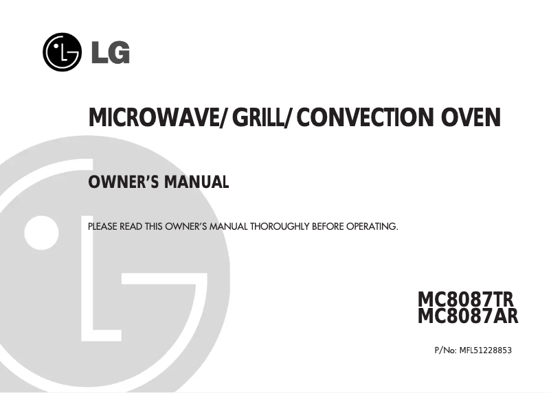 Page n°1 - Manuel utilisateur LG MC8087ARCS