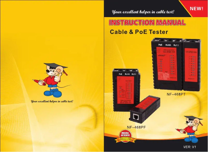 Page 1 de la notice Manuel utilisateur Noyafa NF-468PT