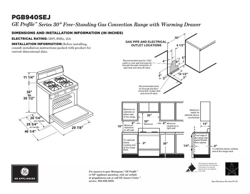 Image de la première page du manuel de l'appareil PGB940SEJSS
