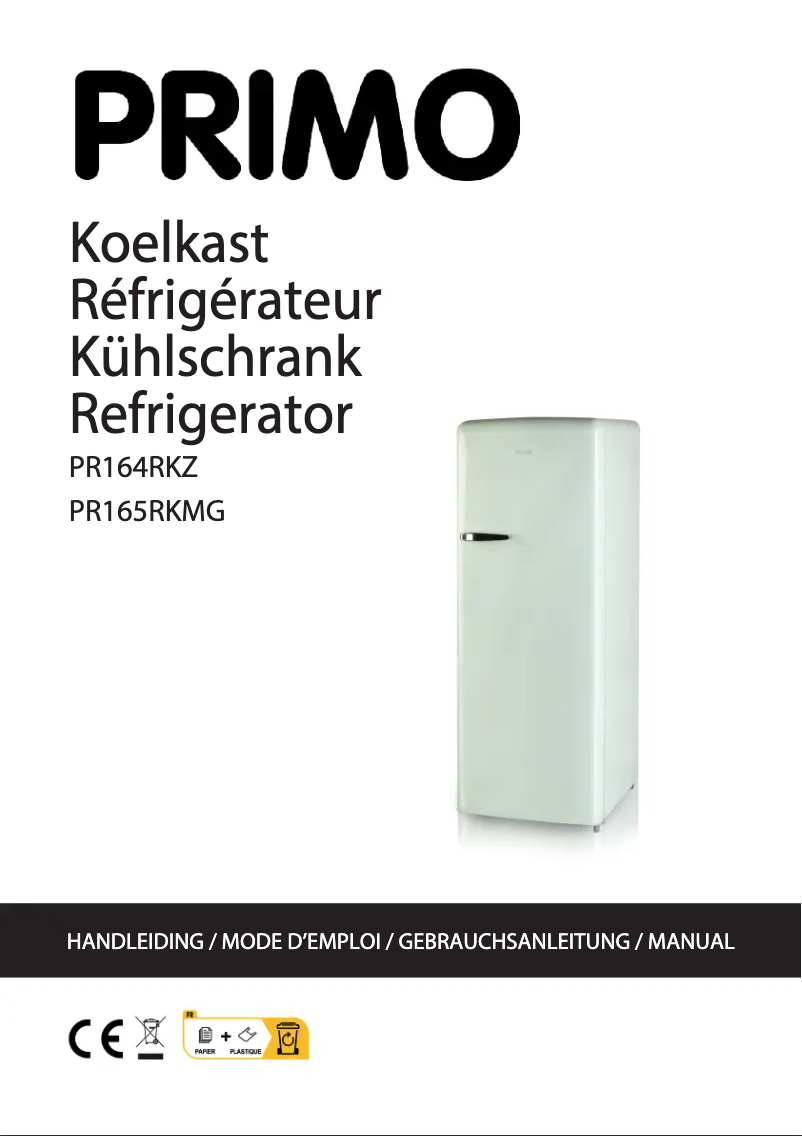 Image de la première page du manuel de l'appareil PR165RKMG