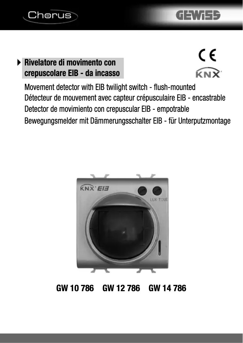 Image de la première page du manuel de l'appareil GW12786