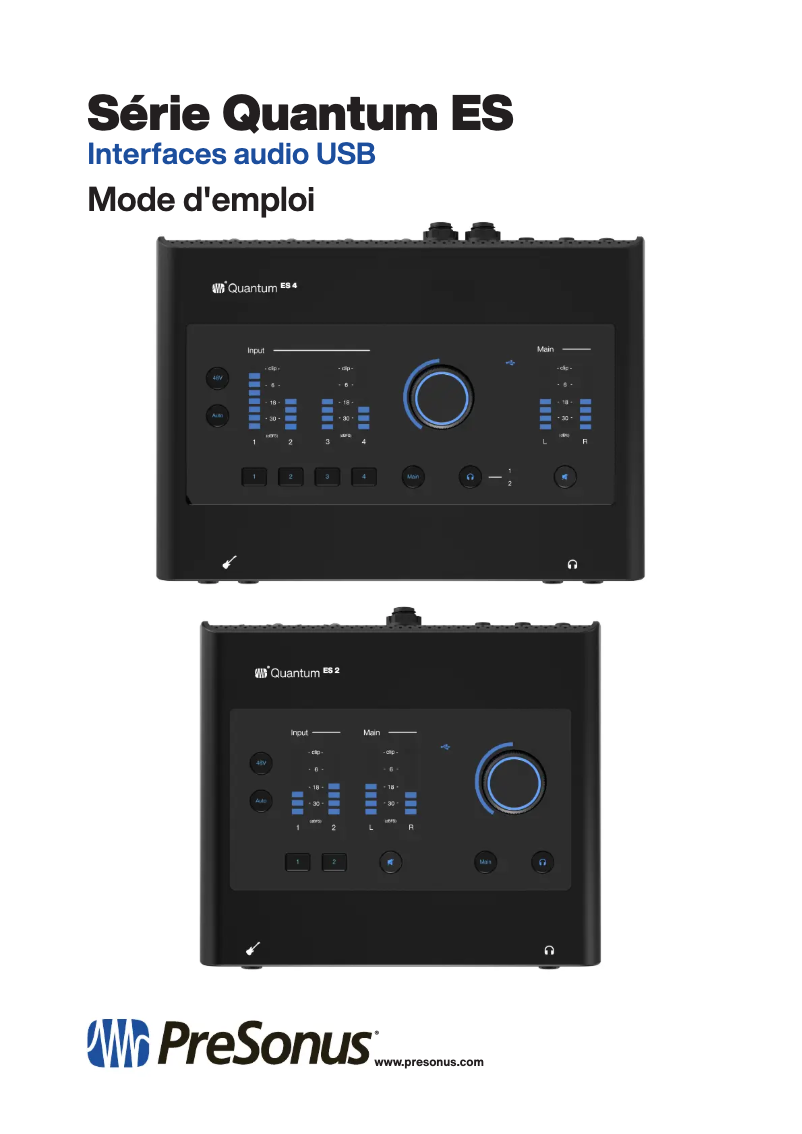 Image de la première page du manuel de l'appareil Quantum ES 2