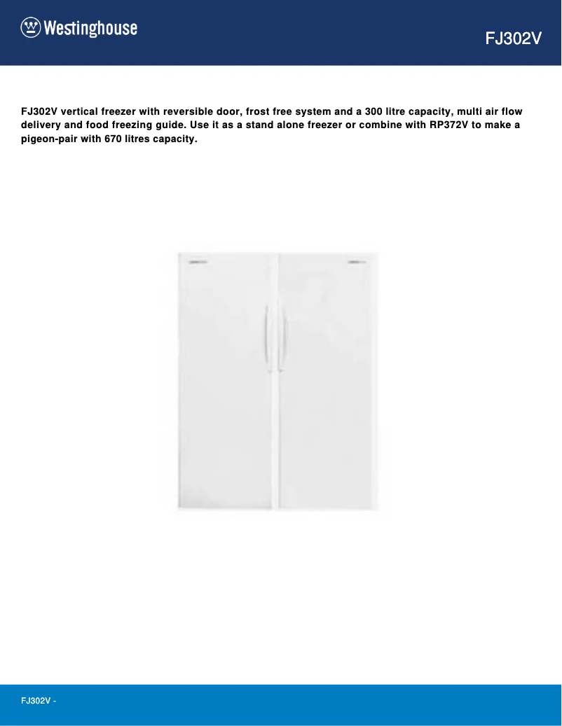 Image de la première page du manuel de l'appareil FJ302V