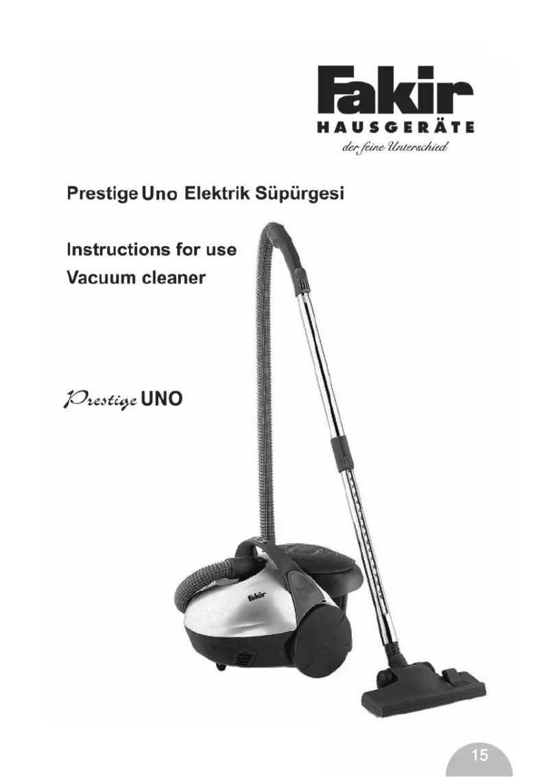 Page 1 de la notice Manuel utilisateur Fakir Prestige Uno