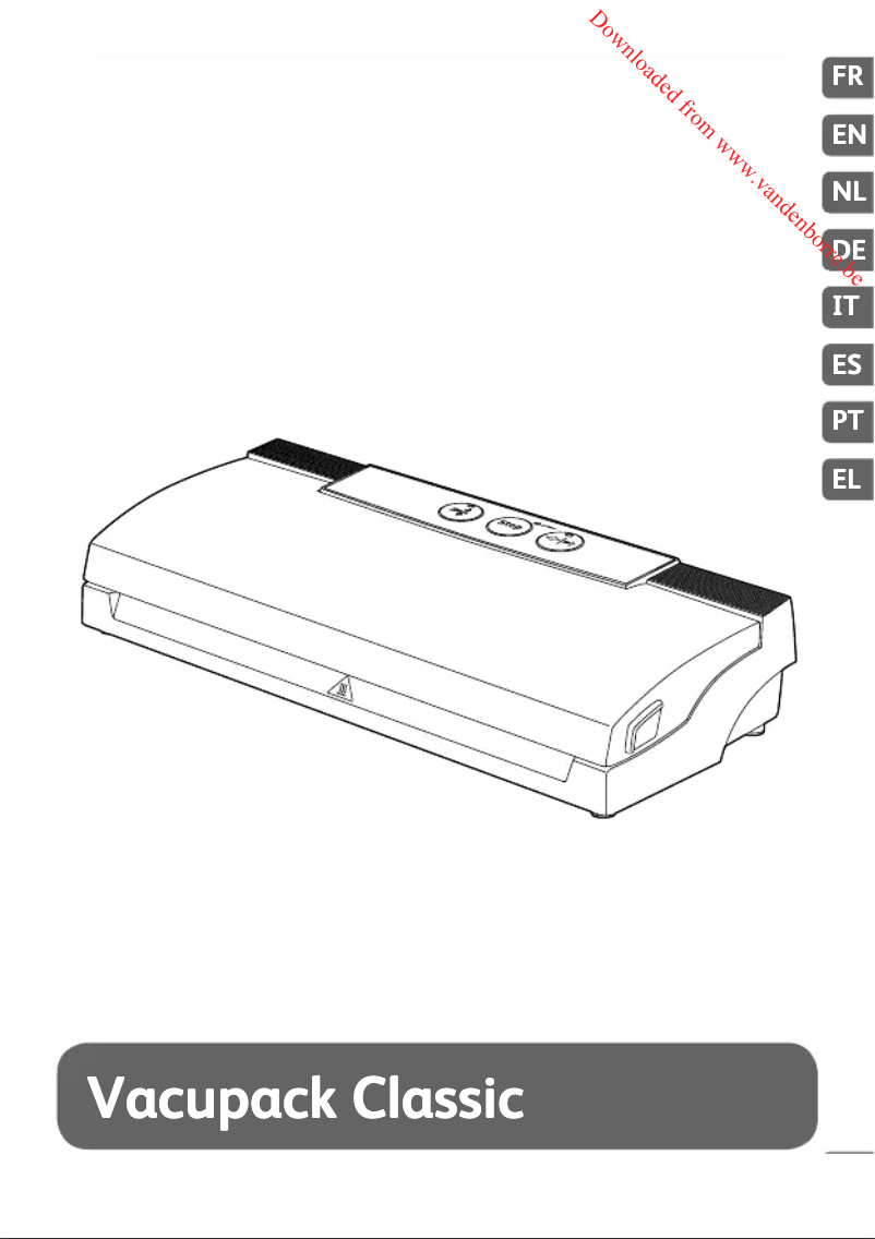 Page n°1 - Manuel utilisateur Tefal Vacupack Classic VT2540