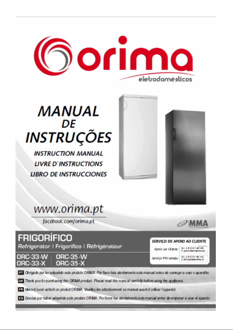 Page n°1 - Manuel utilisateur Orima ORC-33-W