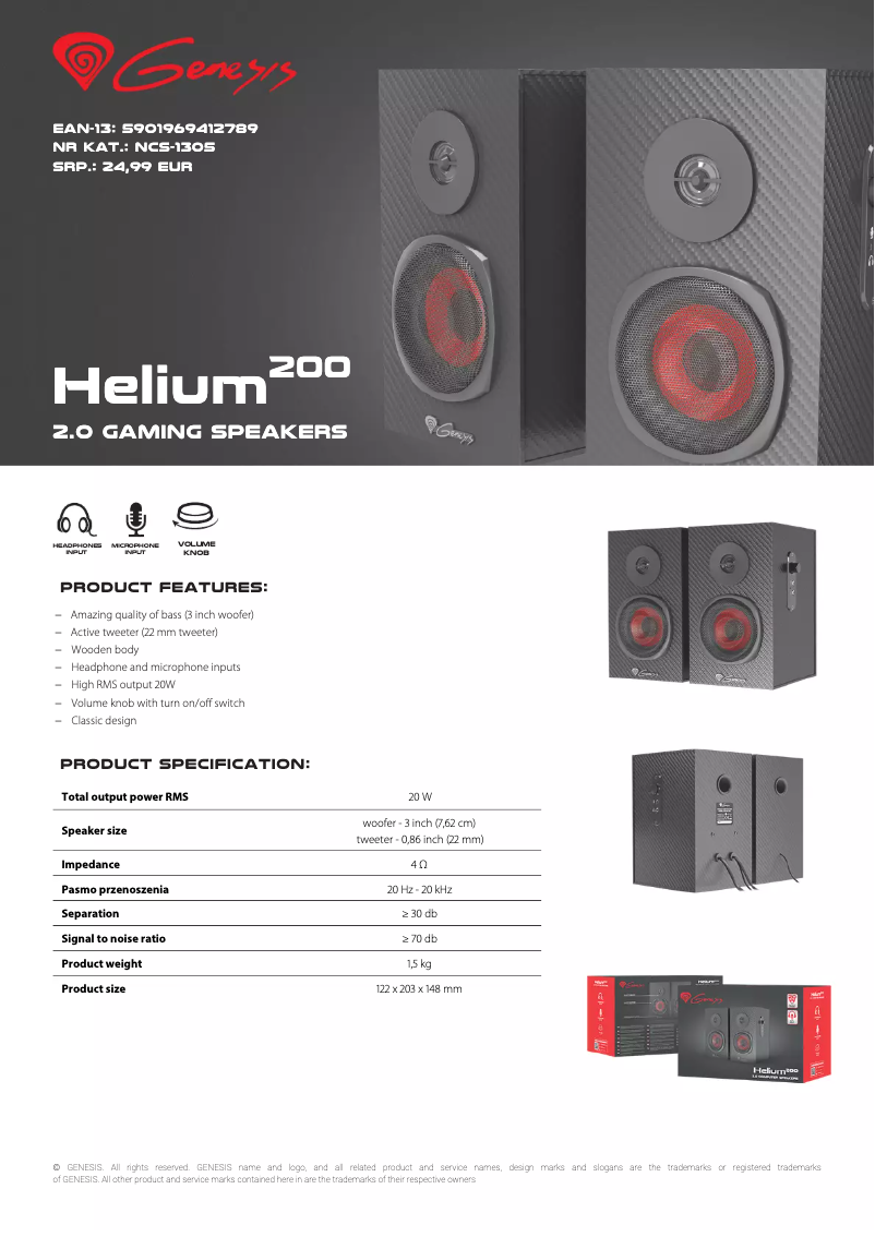Image de la première page du manuel de l'appareil Helium 200