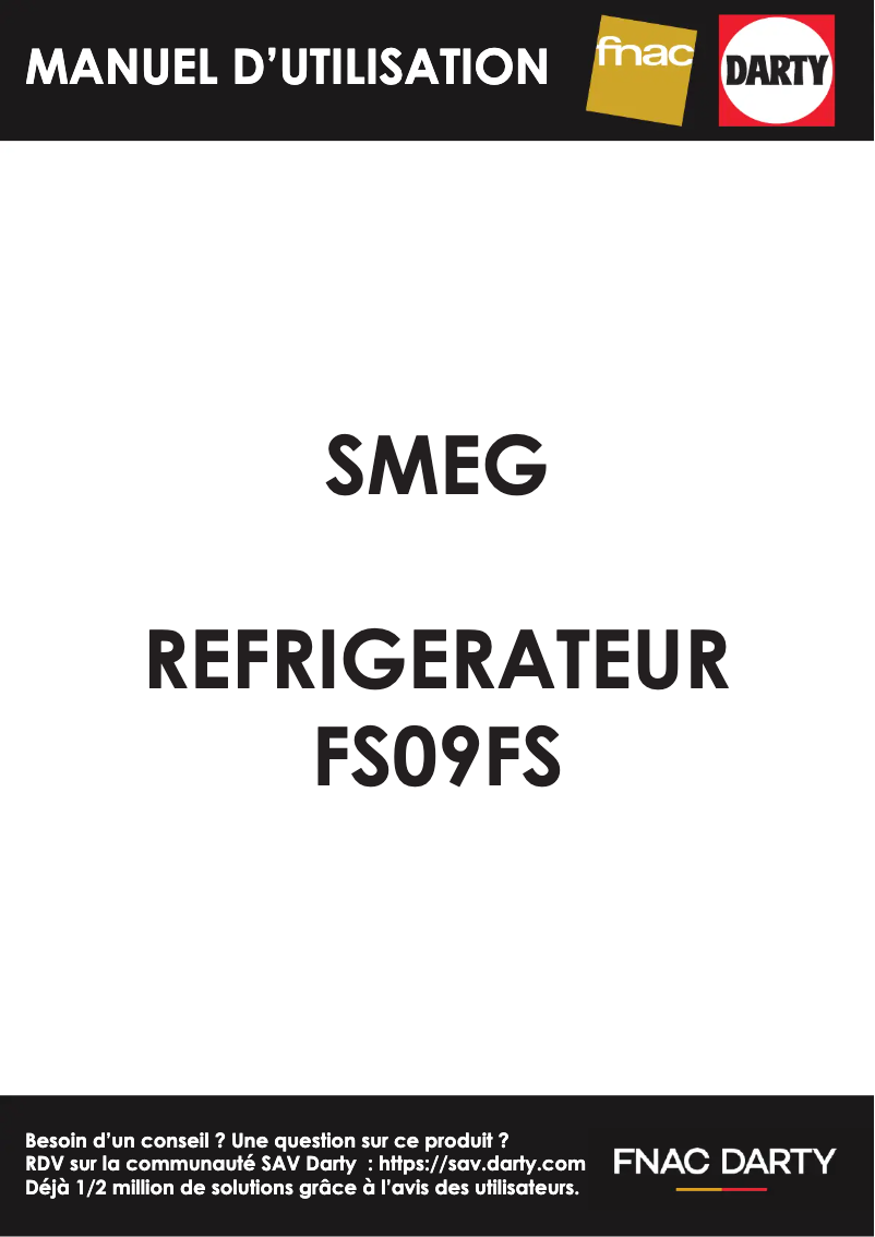 Page n°1 - Manuel utilisateur Smeg FS09FS