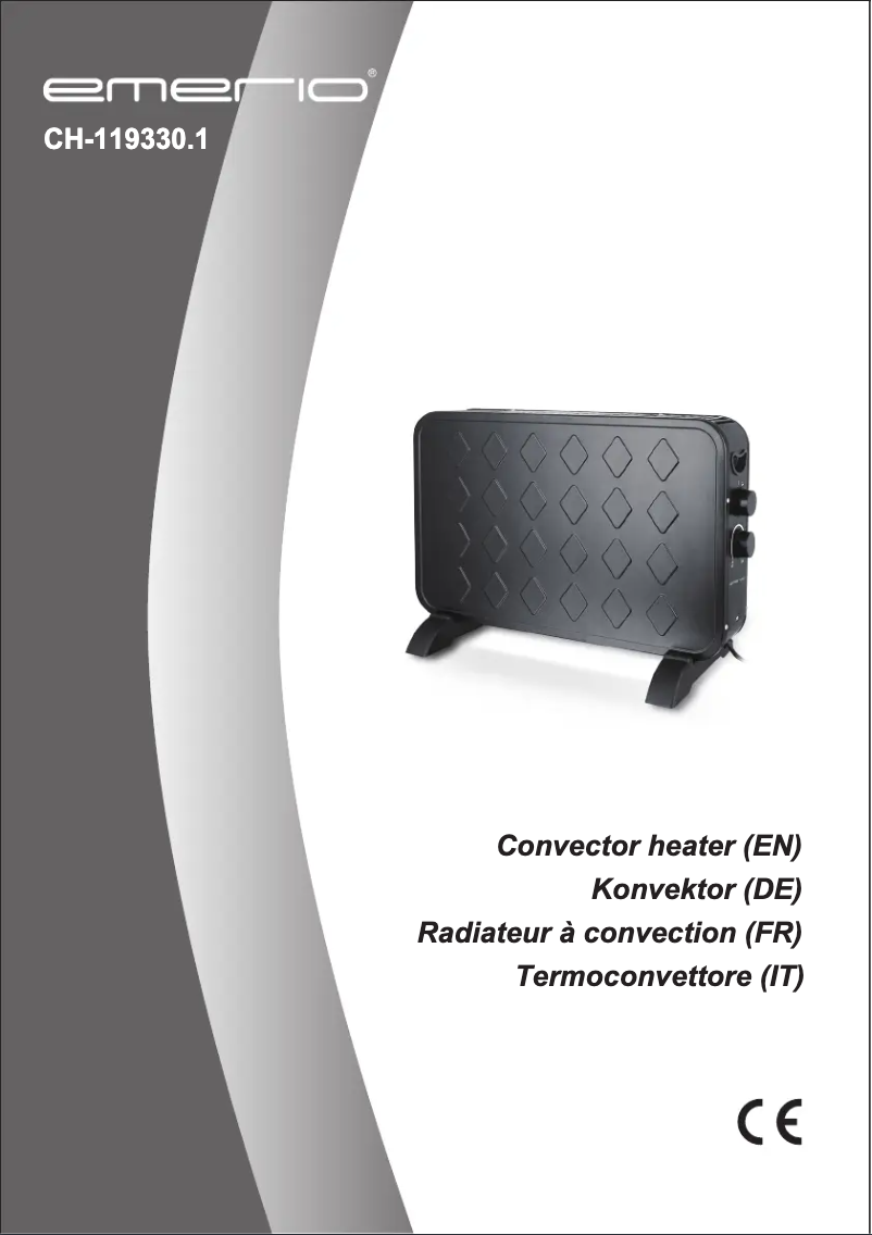Page 1 de la notice Manuel utilisateur Emerio CH-119330.1