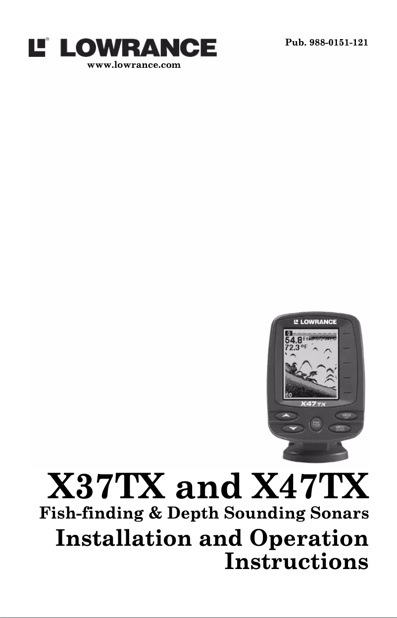 Image de la première page du manuel de l'appareil X47TX