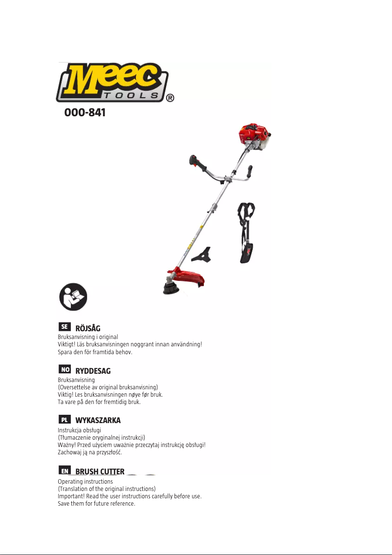 Page n°1 - Manuel utilisateur Meec Tools 000-841