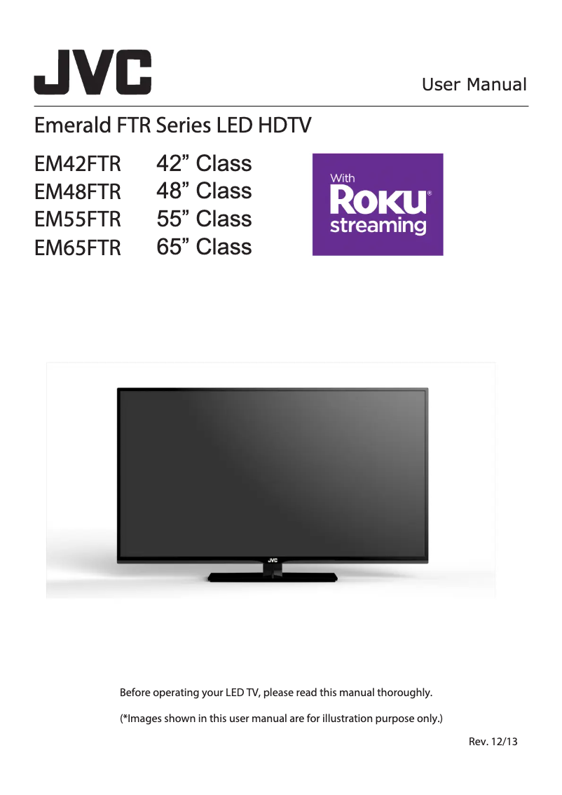 Page 1 de la notice Manuel utilisateur JVC EM42FTR