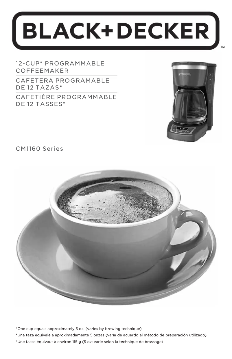 Imagen de la primera página del manual del dispositivo CM1160