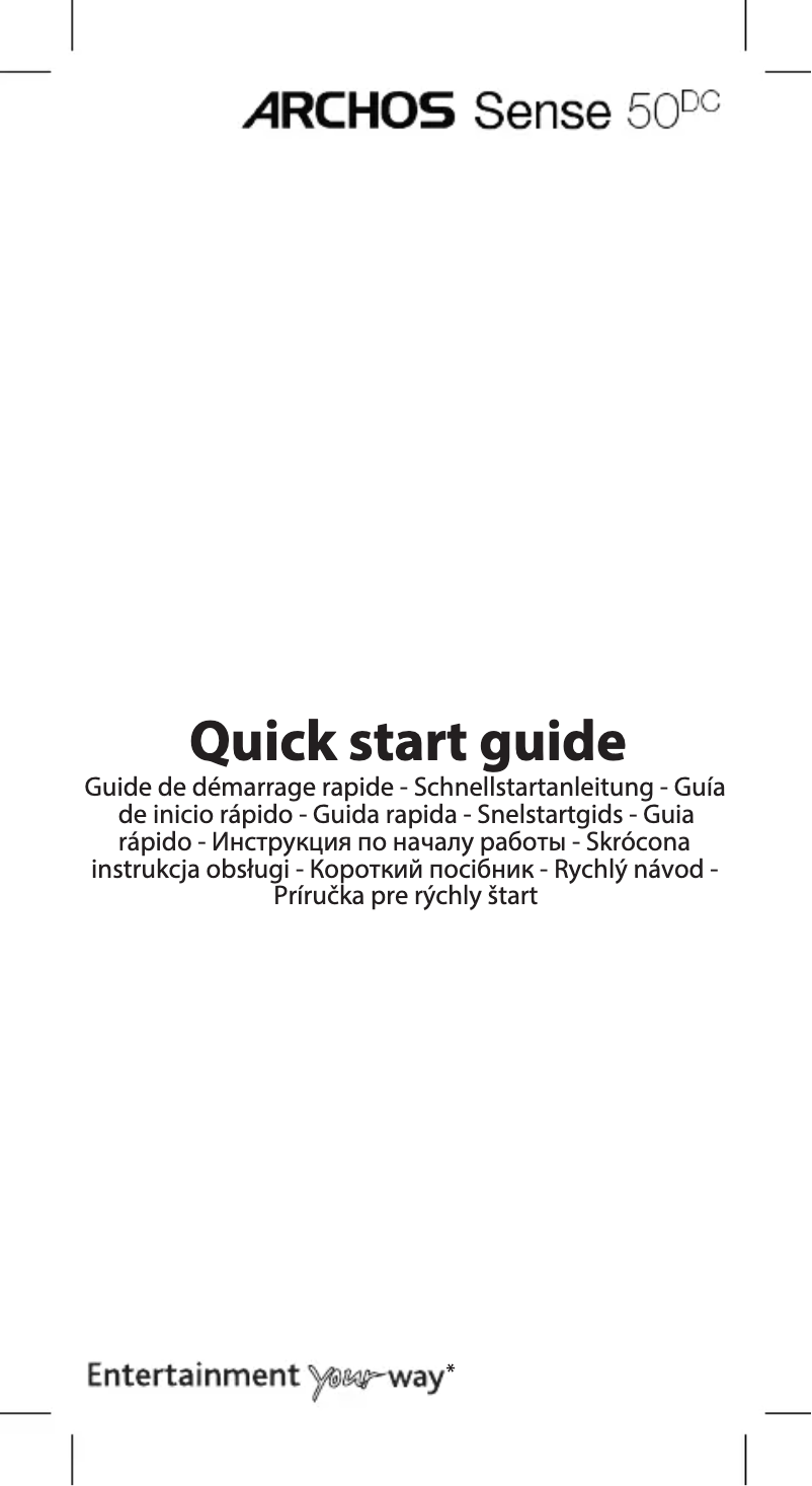 Page 1 de la notice Manuel utilisateur Archos Sense 50DC